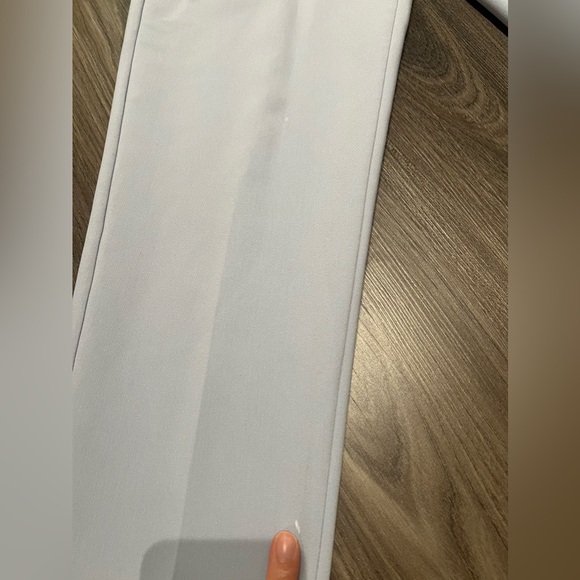 ZARA WOMAN HIGH-WAISTED PANTS LIGHT BLUE - Picture 9 of 15